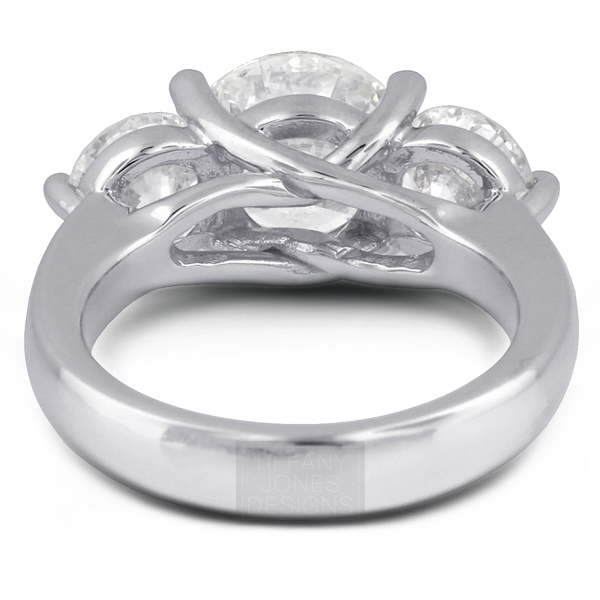 Classic Trellis Three-Stone Promise Ring