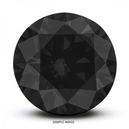 2.25 Carat Ideal Cut Black Round Brilliant AGI Certified Loose Natural Diamond