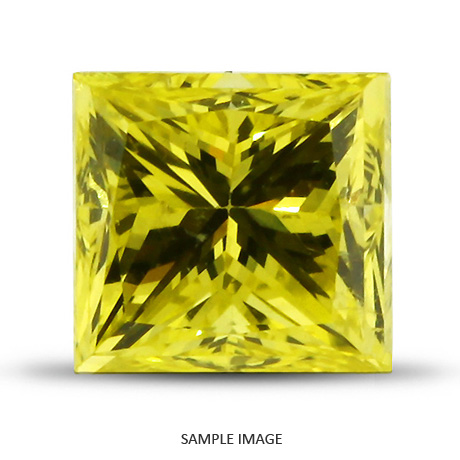 1.54 Carat Very Good Cut Yellow-SI1 Princess Cut AGI Certified Loose Natural Diamond