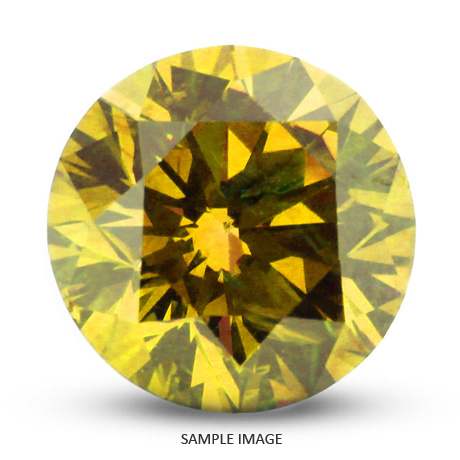 0.64 Carat Ideal Cut Yellow-I1 Round Brilliant AGI Certified Loose Natural Diamond