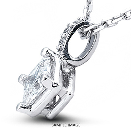 1 Carat Straight Bail Square Princess Cut Solitaire Pendant - Etsy | Pendant,  Man made diamonds, Diamond pendant