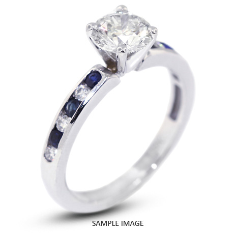 14k White Gold Engagement Ring 1.00 carat total D-SI1 Round Brilliant Diamond