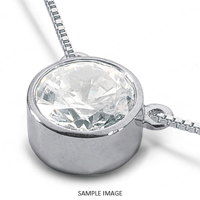 Platinum Solid Style Solitaire Pendant 1.10 carat D-SI1 Round Brilliant Diamond