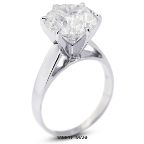 14k White Gold Cathedral Style Solitaire Engagement Ring 1.01ct D-SI1 Round Brilliant Diamond