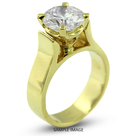 14k Yellow Gold Cathedral Style Solitaire Engagement Ring 0.86ct G-VS2 Round Brilliant Diamond