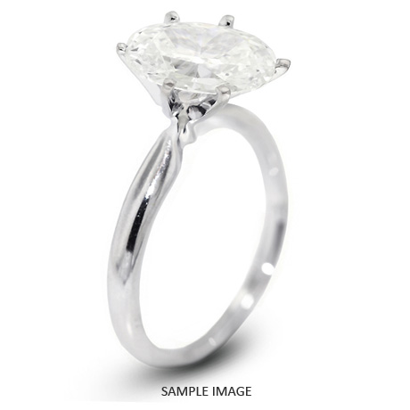Platinum Classic Style Solitaire Engagement Ring 2.02ct F-SI1 Oval Shape Diamond