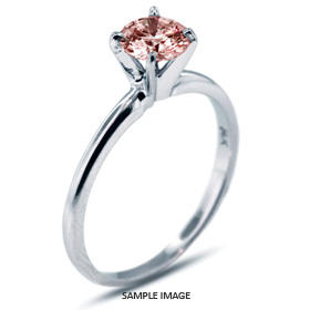 14k White Gold Classic Style Solitaire Engagement Ring 1.92ct Pink-SI1 Round Brilliant Diamond