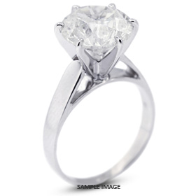 14k White Gold Cathedral Style Solitaire Engagement Ring 0.73ct D-VS2 Round Brilliant Diamond