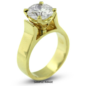 14k Yellow Gold Cathedral Style Solitaire Engagement Ring 1.01ct D-SI1 Round Brilliant Diamond