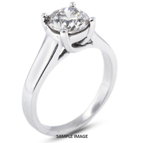 14k White Gold Trellis Style Solitaire Engagement Ring 1.57ct E-SI1 Round Brilliant Diamond