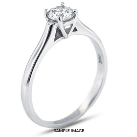 14k White Gold Cathedral Style Solitaire Engagement Ring 0.81ct D-SI1 Round Brilliant Diamond