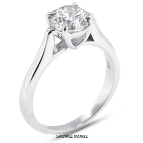 Platinum Cathedral Style Solitaire Engagement Ring 1.77ct D-VS1 Round Brilliant Diamond