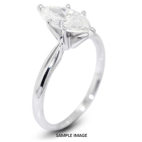Platinum Classic Style Solitaire Engagement Ring 1.50ct F-VS1 Marquise Shape Diamond