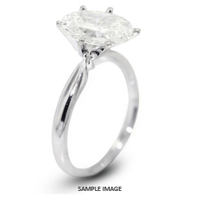 14k White Gold Classic Style Solitaire Engagement Ring 2.01ct F-SI1 Oval Shape Diamond